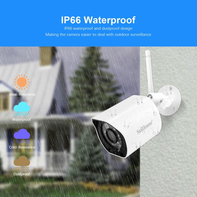 SriHome SH034 5.0MP Mini Dual 2.4 / 5G WiFi Outdoor Waterproof Video Surveillance Color Night Vision Security CCTV Cam SriHome SH034 5.0MP Mini Dual 2.4 / 5G WiFi Outdoor Waterproof Video Surveillance Color Night Vision Security CCTV Cam